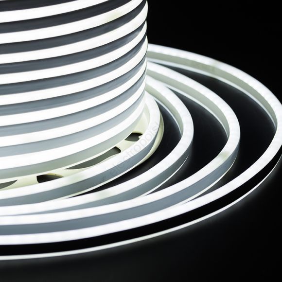 Гибкий Неон профессиональный LED SMD, компактный 7х12мм, двухсторонний, белый, 120 LED/м, бухта 100м