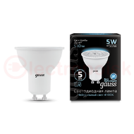 Лампа светодиодная LED 5 Вт 530 Лм 4100К белая GU10 MR16 Black Gauss Лампа светодиодная LED 5 Вт 530 Лм 4100К белая GU10 MR16 Black Gauss